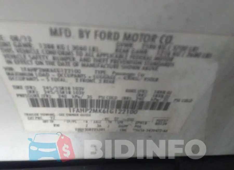 1FAHP2MK6EG122100 Photo# 9