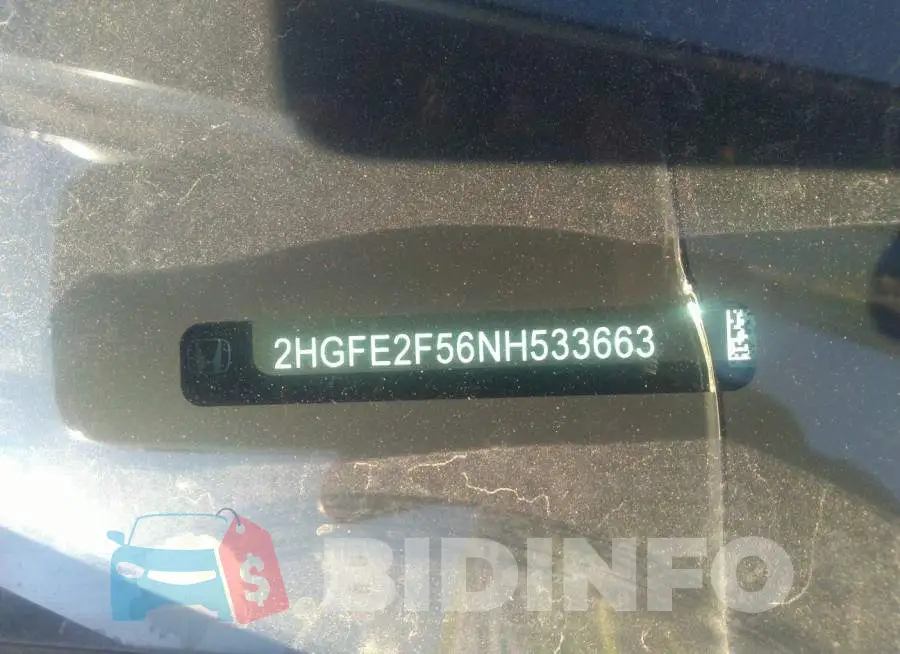 2HGFE2F56NH533663 Photo# 9