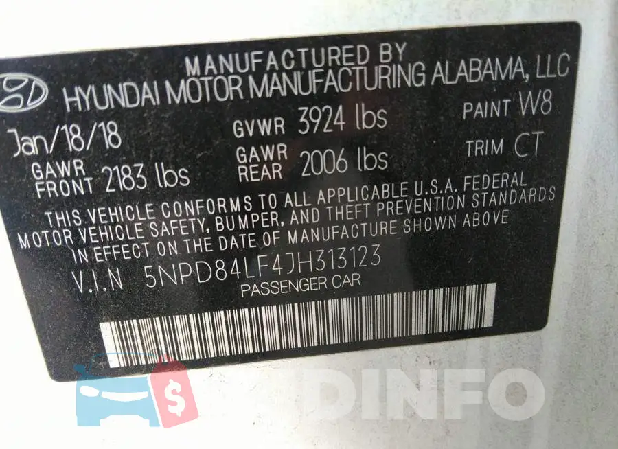 5NPD84LF4JH313123 Photo# 9