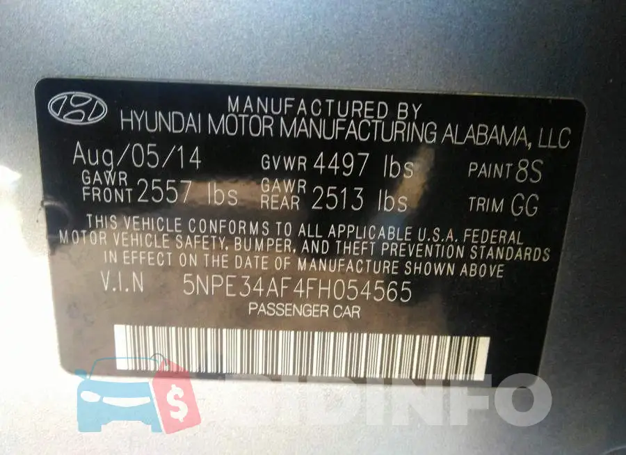 5NPE34AF4FH054565 Photo# 9