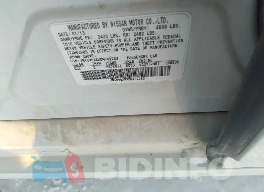 JN1CV6ARXDM762283 Photo# 9