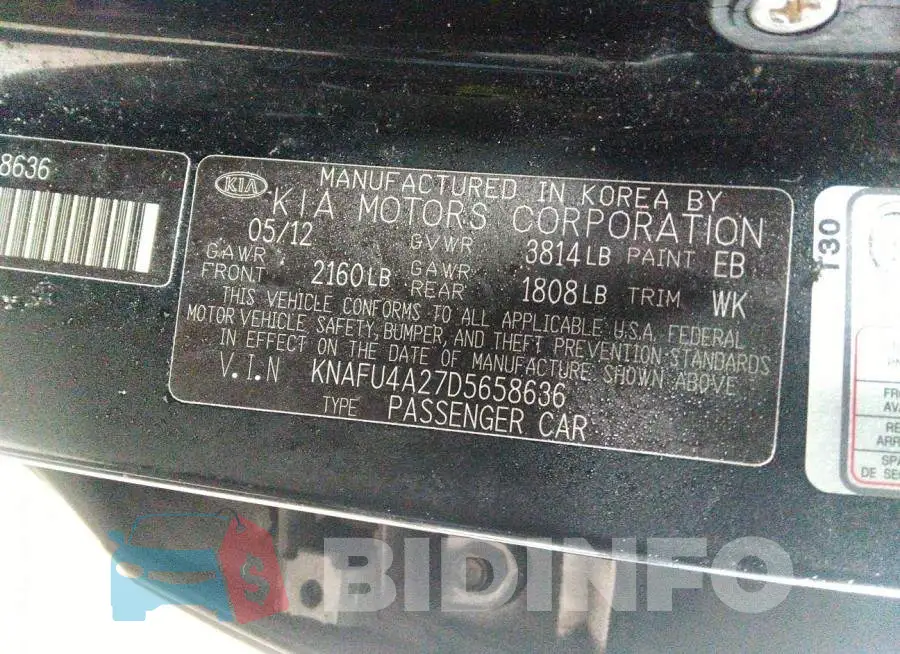 KNAFU4A27D5658636 Photo# 9