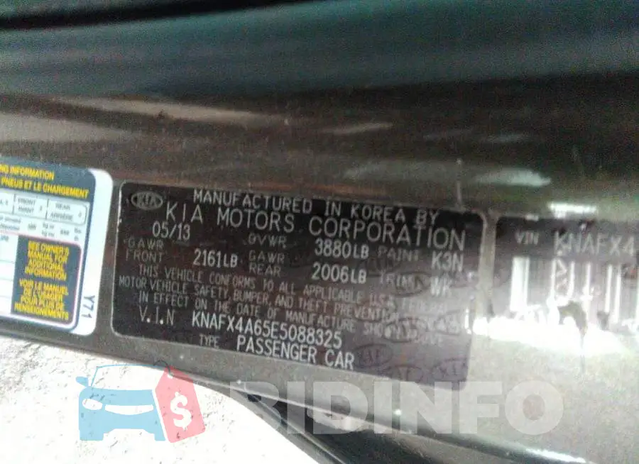 KNAFX4A65E5088325 Photo# 9