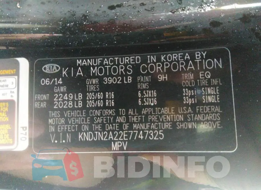 KNDJN2A22E7747325 Photo# 9