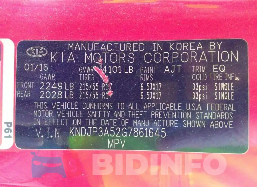 KNDJP3A52G7861645 Photo# 9