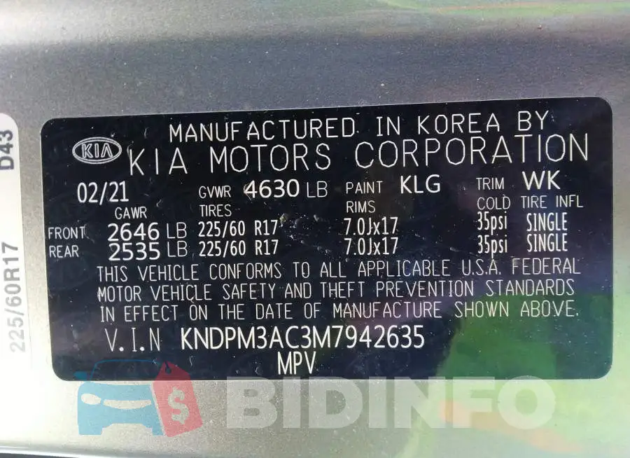 KNDPM3AC3M7942635 Photo# 9
