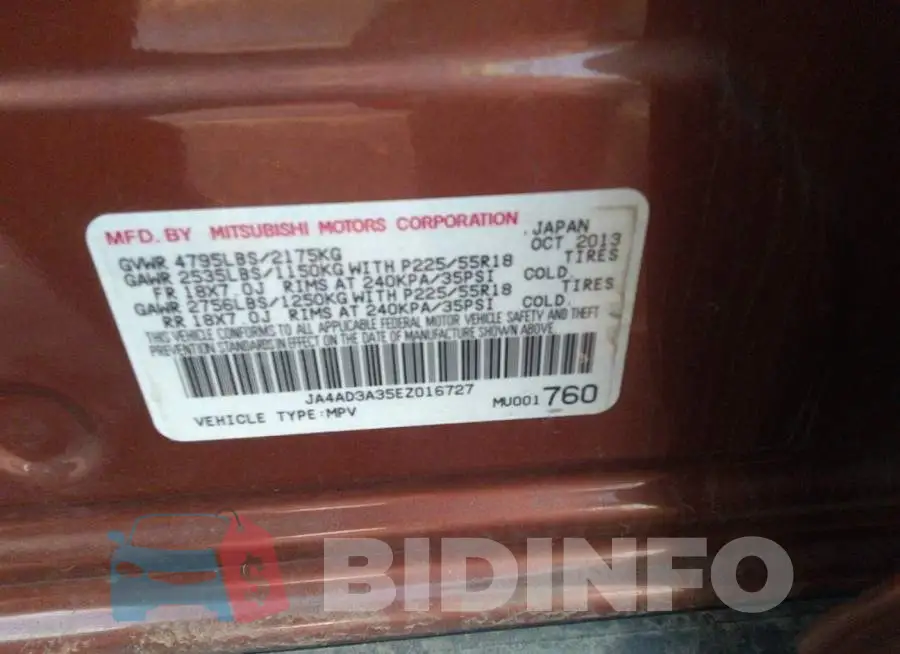 JA4AD3A35EZ016727 Photo# 9