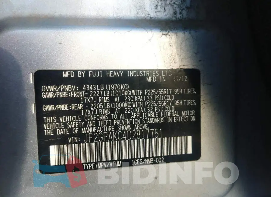 JF2GPAKC4D2817751 Photo# 9