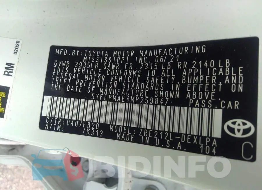 5YFEPMAE4MP259847 Photo# 9