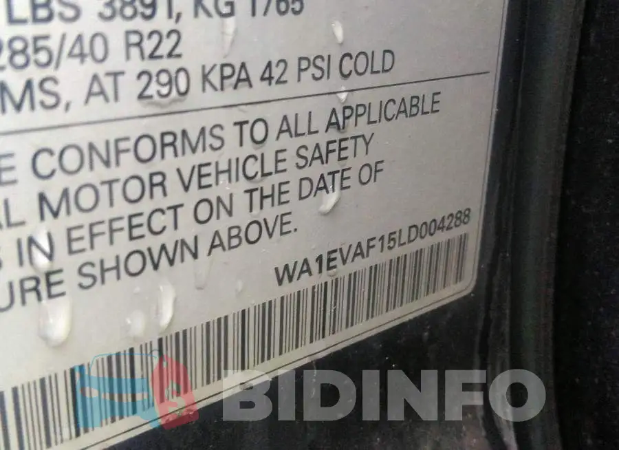 WA1EVAF15LD004288 Photo# 9