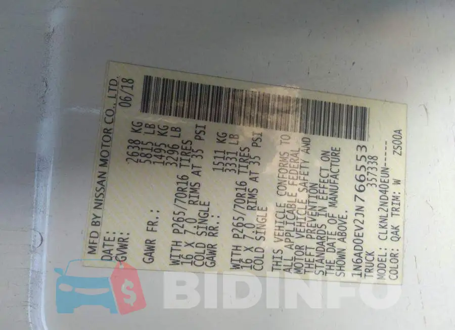 1N6AD0EV2JN766553 Photo# 9