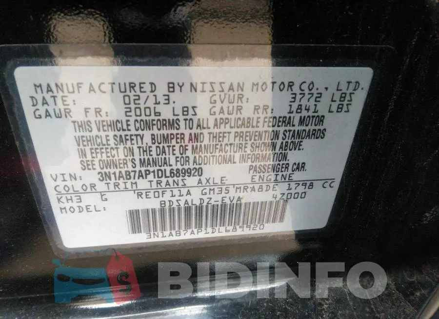 3N1AB7AP1DL689920 Photo# 9