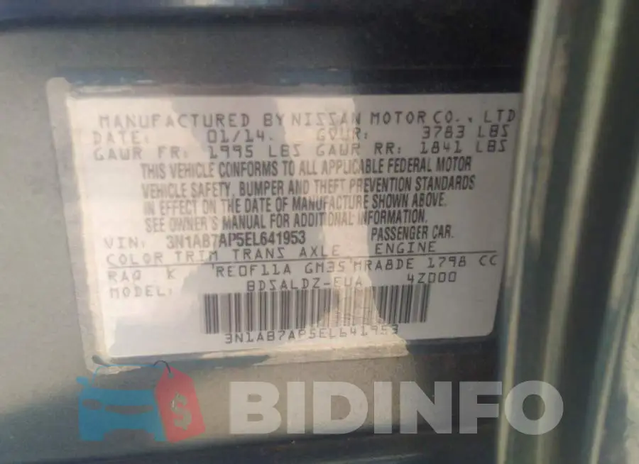3N1AB7AP5EL641953 Photo# 9