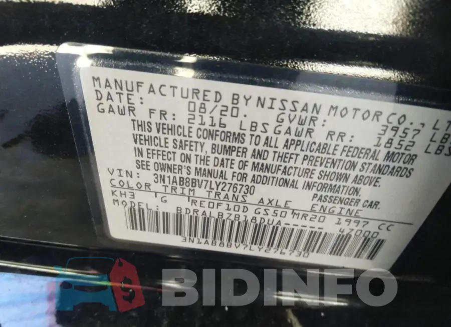 3N1AB8BV7LY276730 Photo# 9