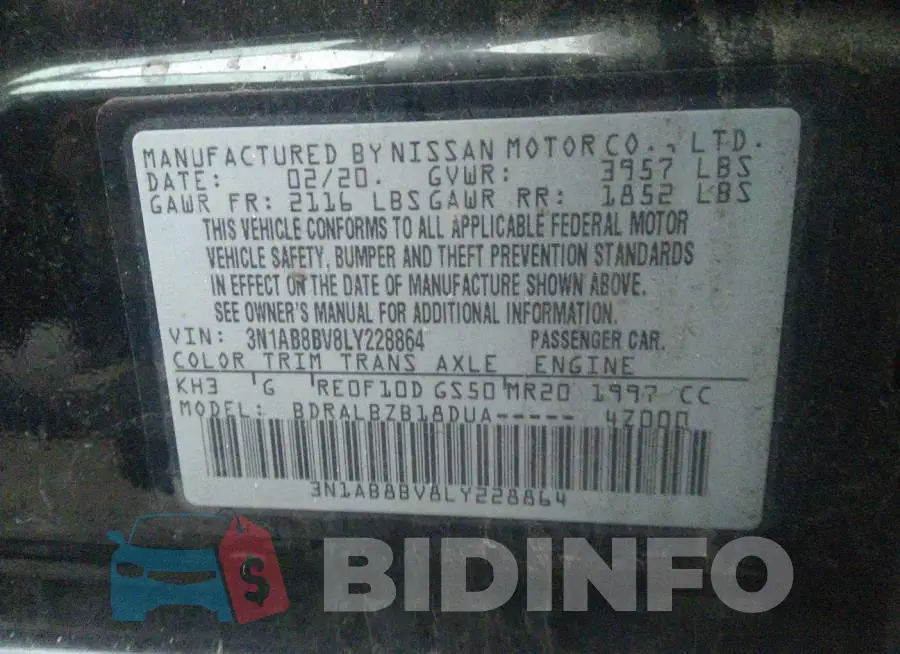 3N1AB8BV8LY228864 Photo# 9