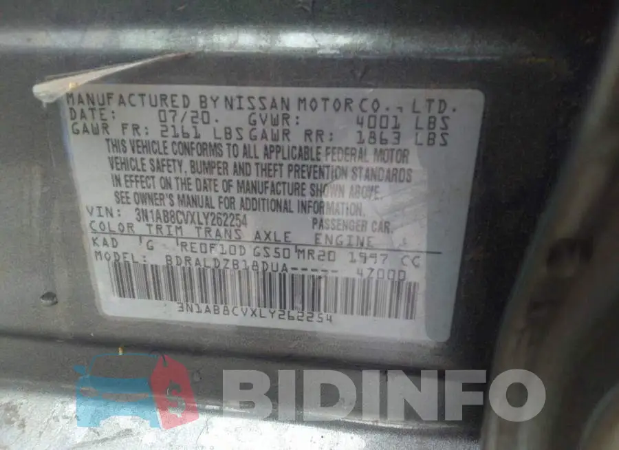 3N1AB8CVXLY262254 Photo# 9