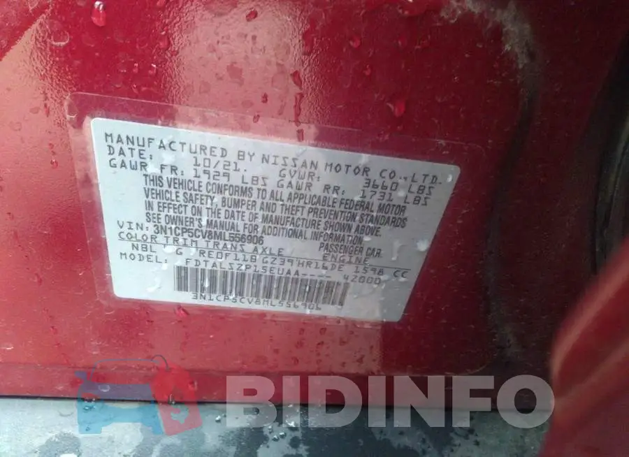 3N1CP5CV8ML556906 Photo# 9