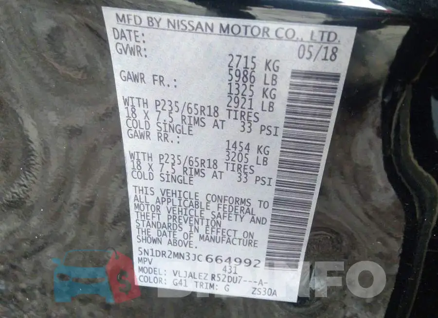 5N1DR2MN3JC664992 Photo# 9