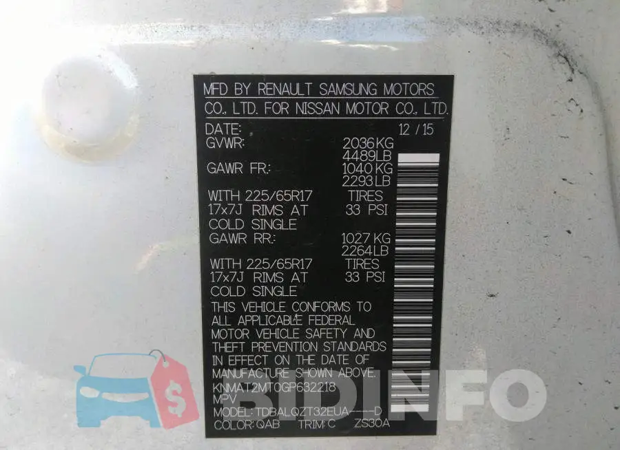 KNMAT2MT0GP632218 Photo# 9