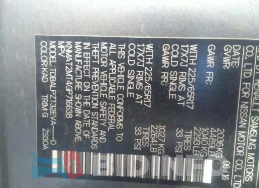 KNMAT2MT4GP716638 Photo# 9