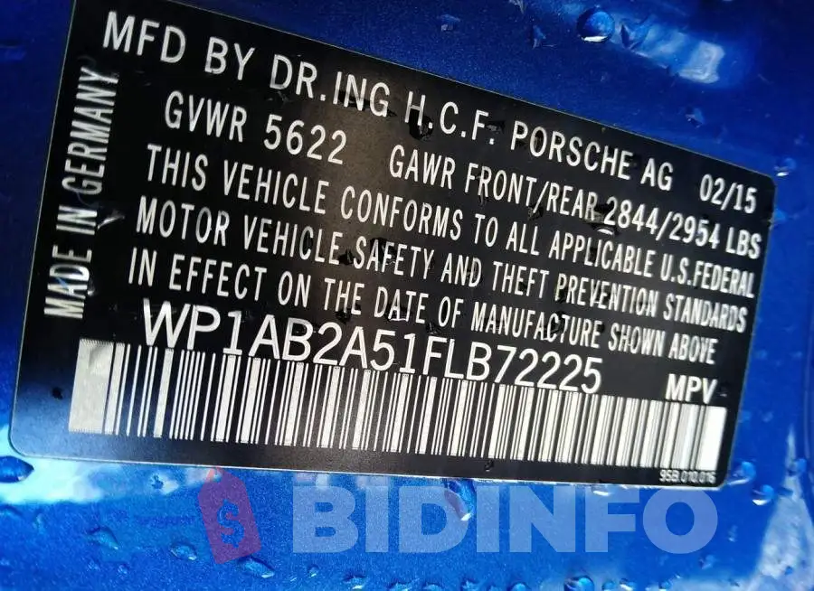 WP1AB2A51FLB72225 Photo# 9