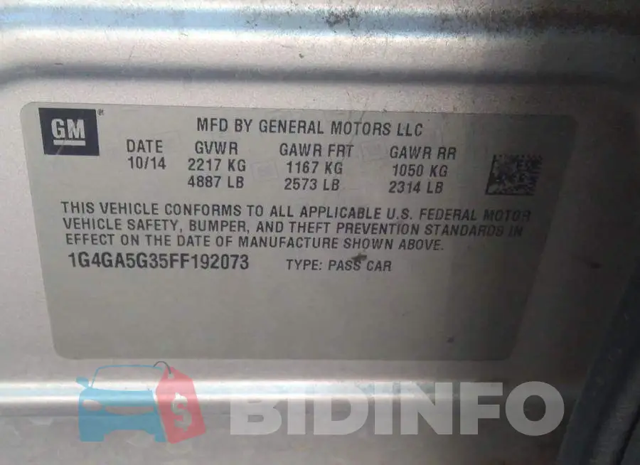 1G4GA5G35FF192073 Photo# 9