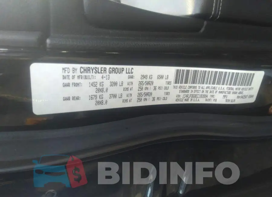 1C4RJFBG8EC183994 Photo# 9