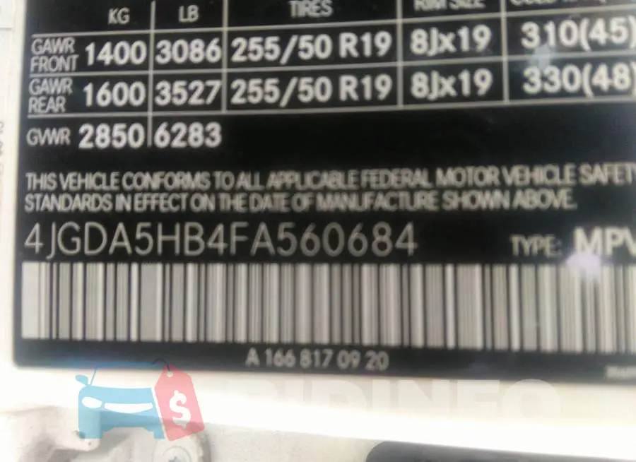 4JGDA5HB4FA560684 Photo# 9