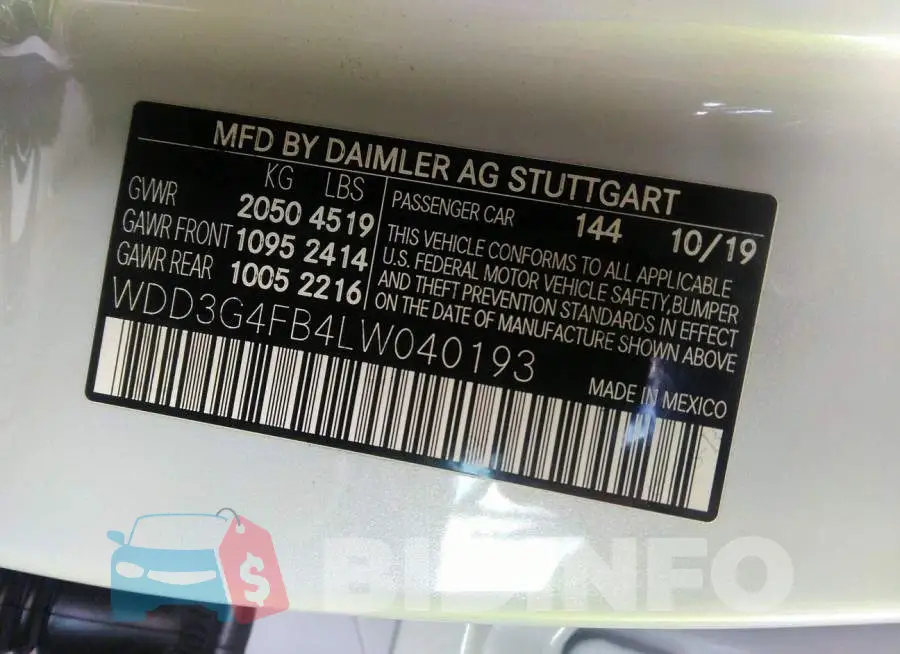 WDD3G4FB4LW040193 Photo# 9