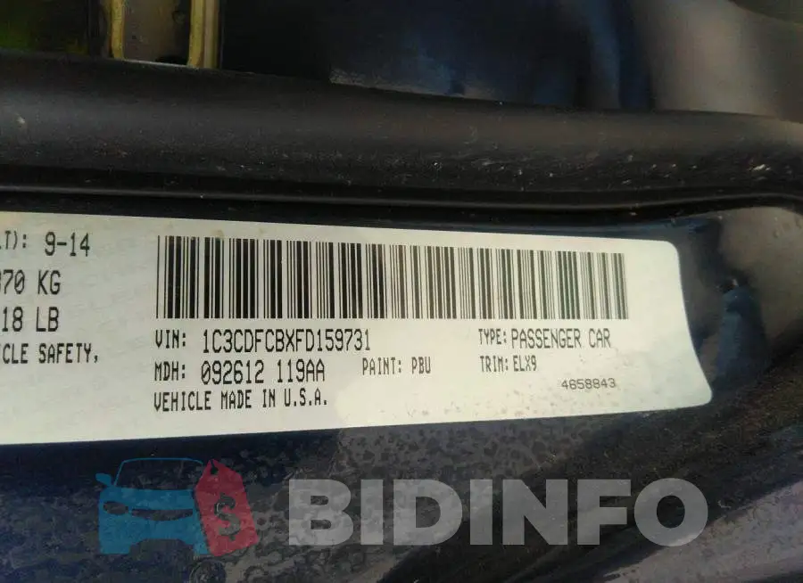 1C3CDFCBXFD159731 Photo# 9