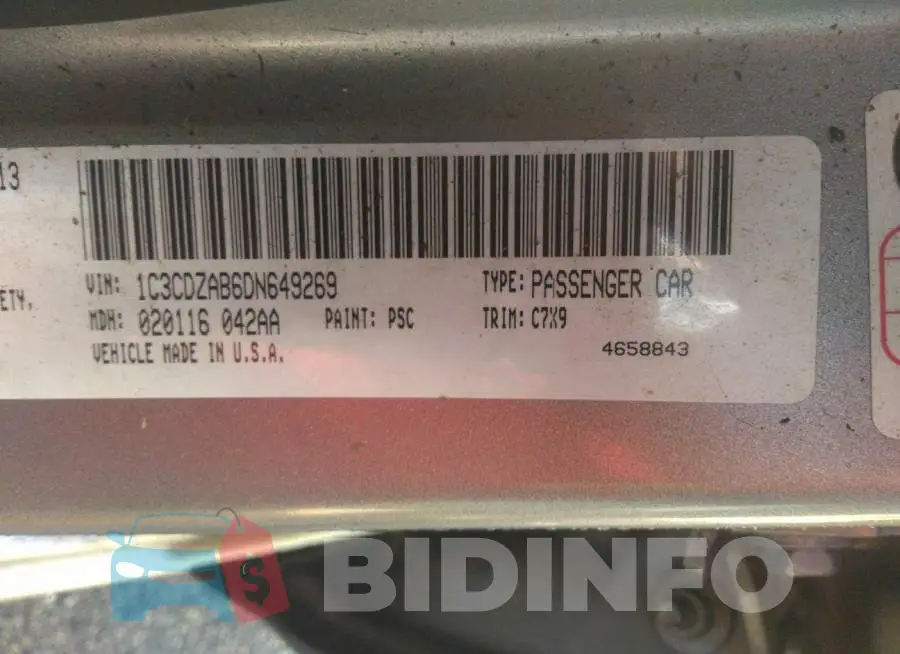1C3CDZAB6DN649269 Photo# 9