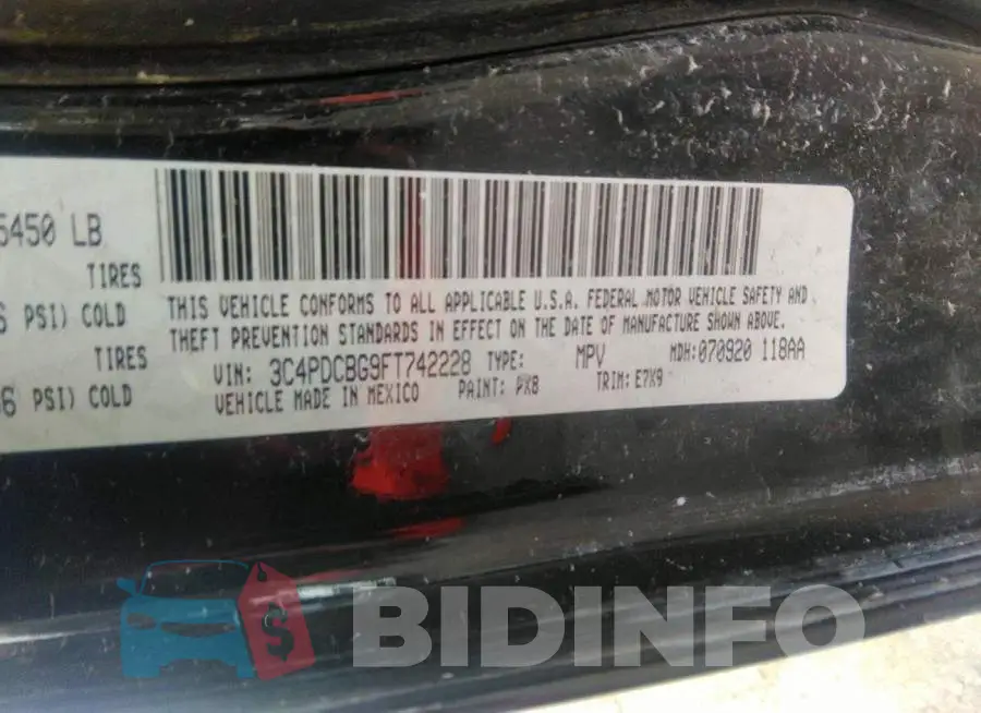 3C4PDCBG9FT742228 Photo# 9