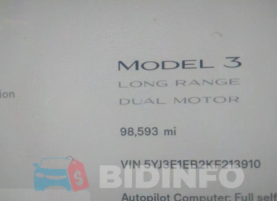 5YJ3E1EB2KF213910 Photo# 7