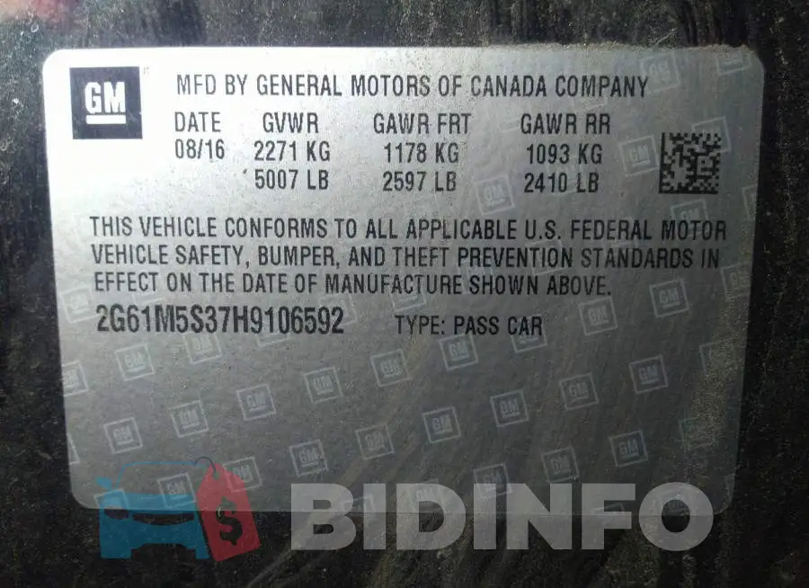 2G61M5S37H9106592 Photo# 9
