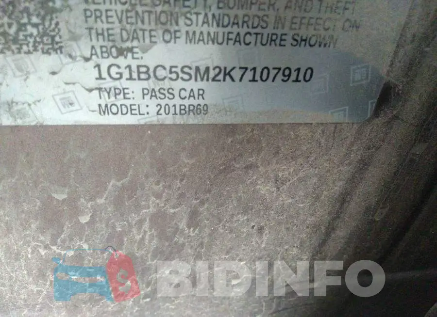 1G1BC5SM2K7107910 Photo# 9