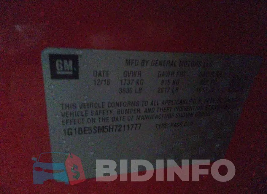 1G1BE5SM5H7211777 Photo# 9