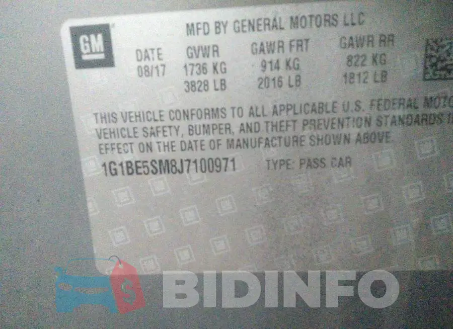 1G1BE5SM8J7100971 Photo# 9