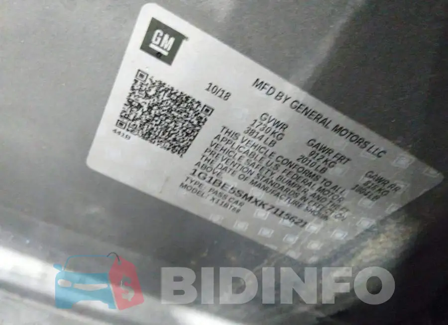 1G1BE5SMXK7115621 Photo# 9