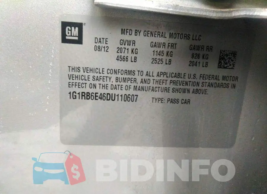 1G1RB6E46DU110607 Photo# 9