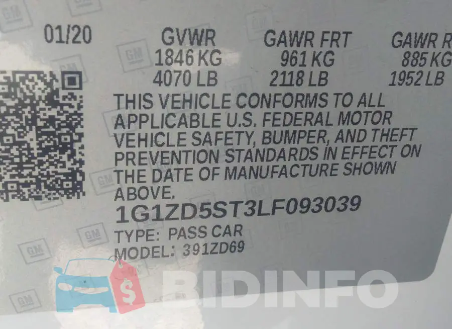 1G1ZD5ST3LF093039 Photo# 9