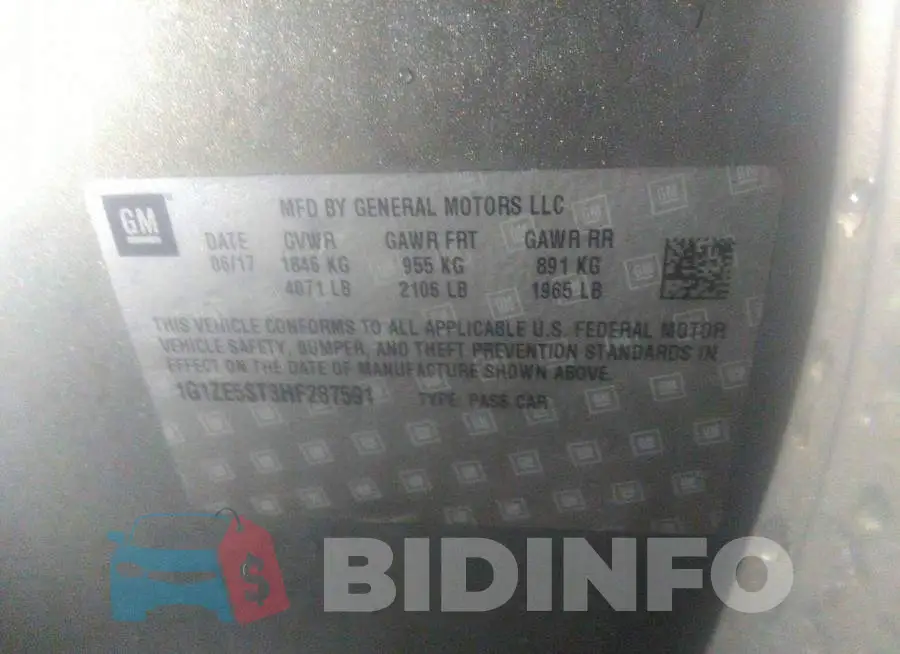 1G1ZE5ST3HF287591 Photo# 9