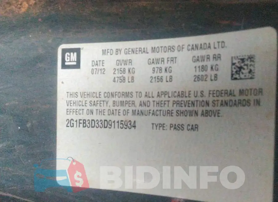 2G1FB3D33D9115934 Photo# 9