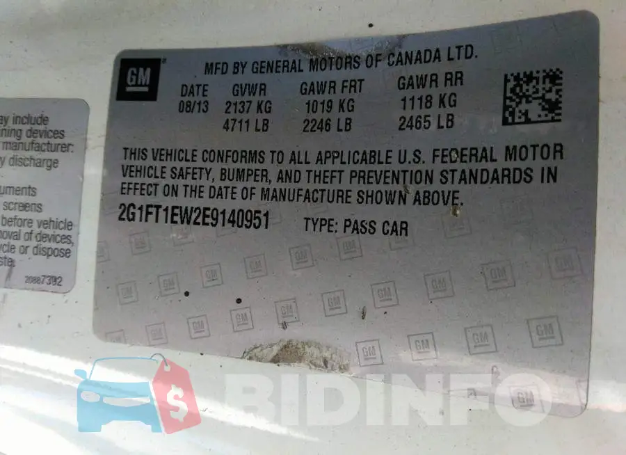 2G1FT1EW2E9140951 Photo# 9