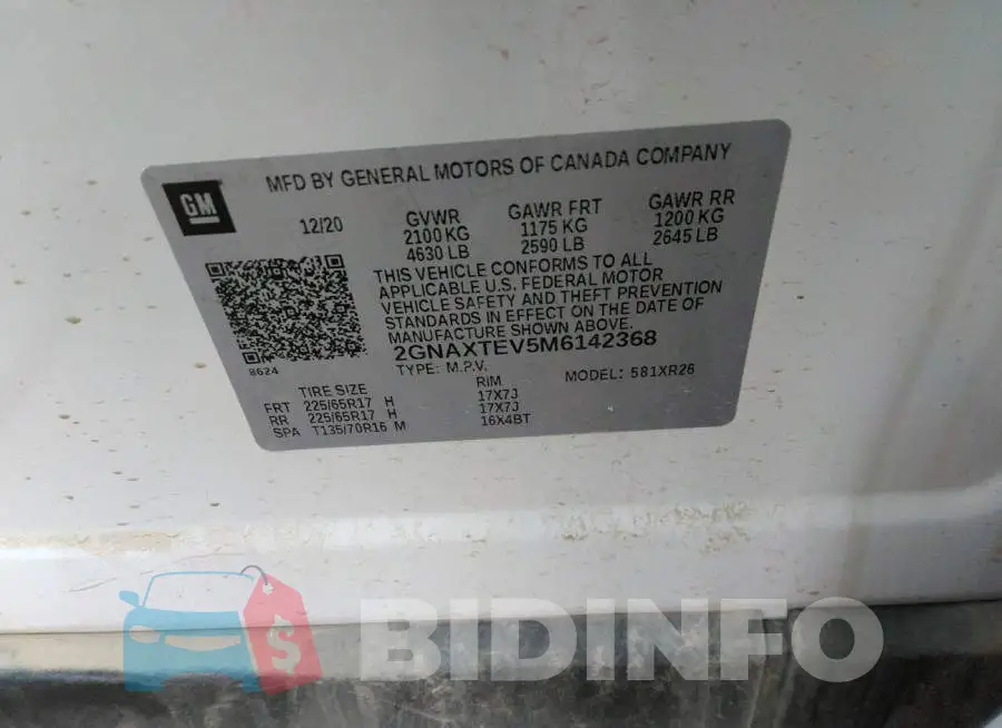 2GNAXTEV5M6142368 Photo# 9