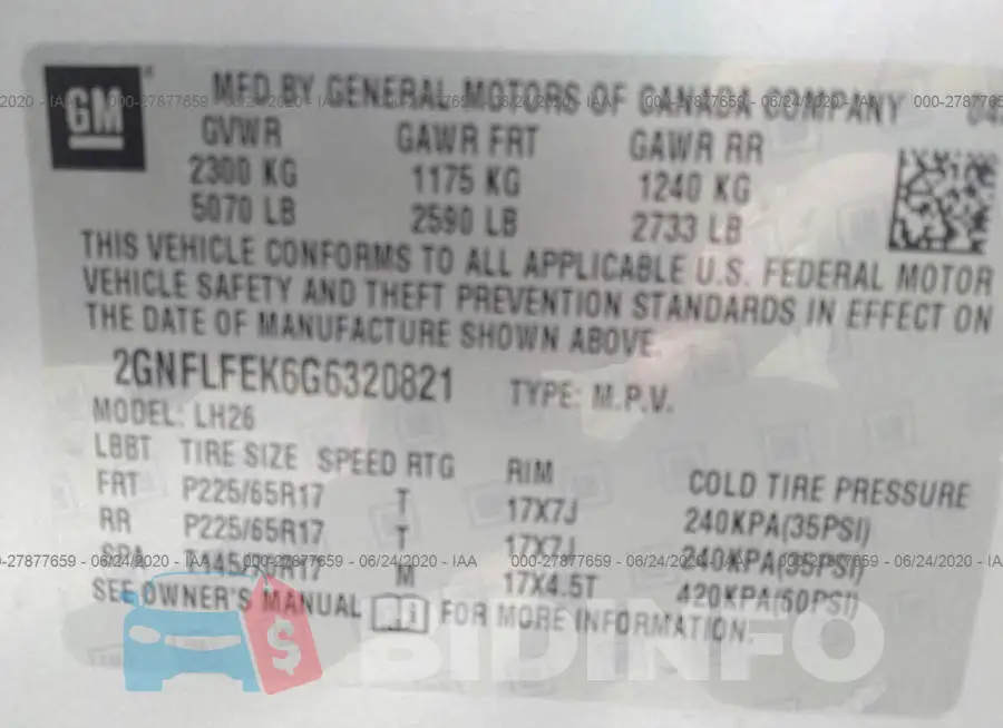 2GNFLFEK6G6320821 Photo# 9