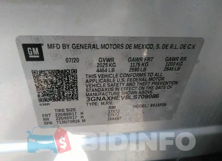 3GNAXHEV8LS709086 Photo# 9