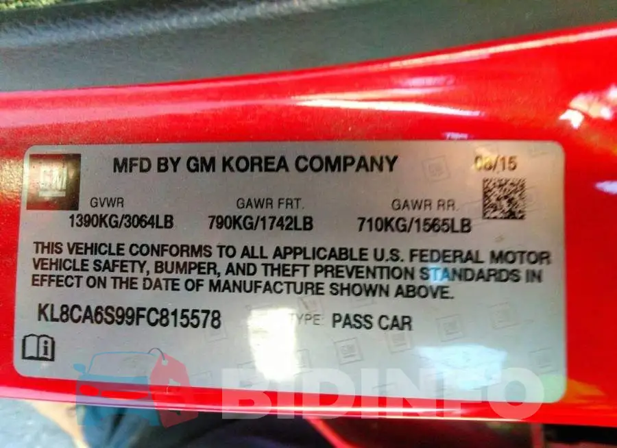 KL8CA6S99FC815578 Photo# 9