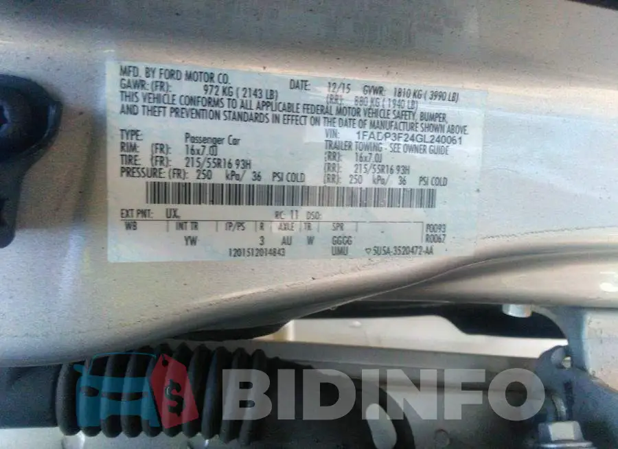 1FADP3F24GL240061 Photo# 9