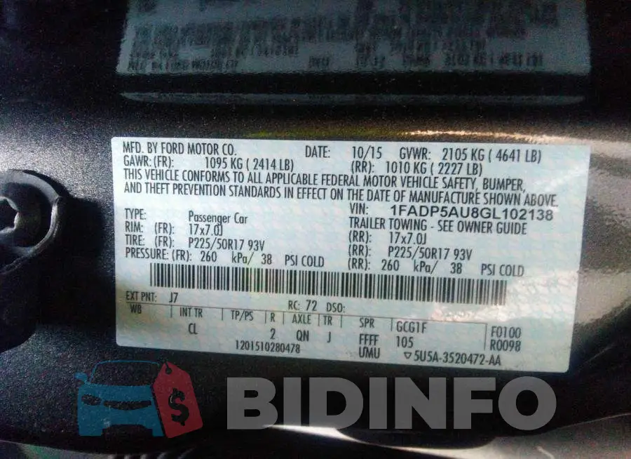 1FADP5AU8GL102138 Photo# 9