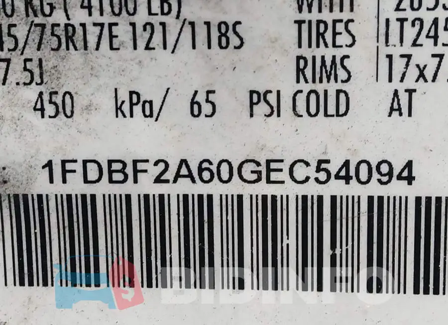 1FDBF2A60GEC54094 Photo# 9